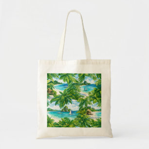 Tote Bag Plage tropicale de Boracay Palmier