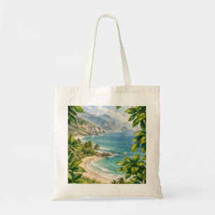 Tote Bag Plage tropicale de la côte de Dhofar Oman