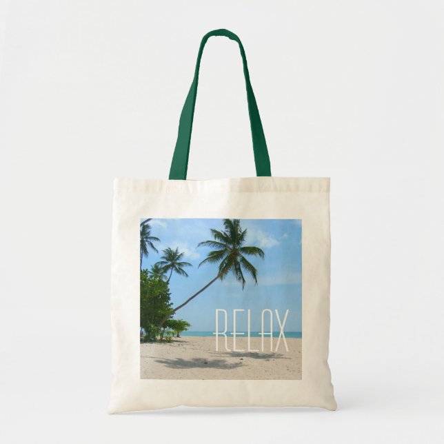 Tote Bag Plage tropicale Fourre-tout (Devant)