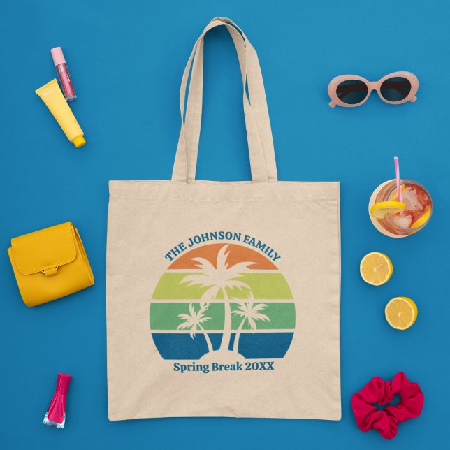 Tote Bag Plage tropicale personnalisable Palm Trees Voyage  (Créateur téléchargé)