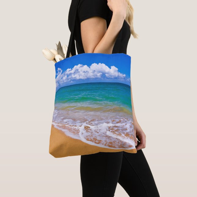 Tote Bag Plage vide et eaux bleues (De près)
