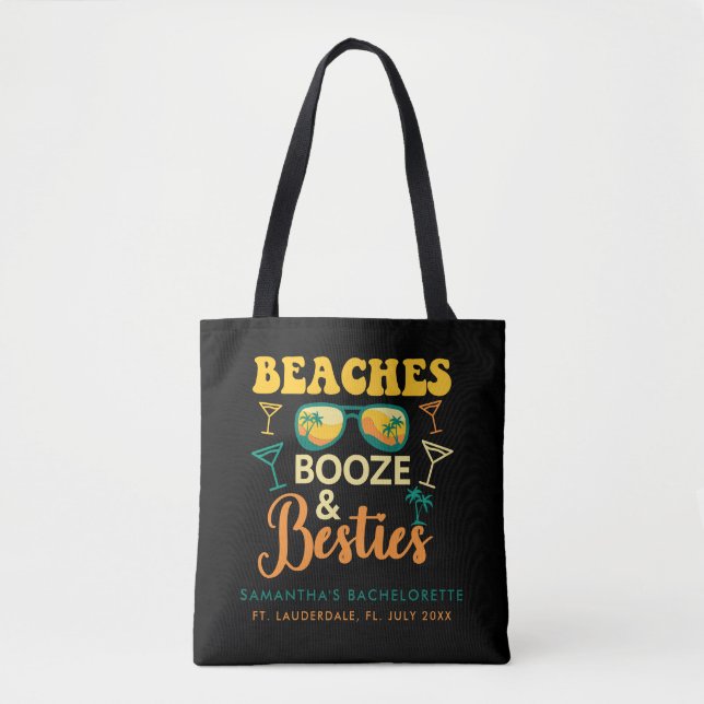 Tote Bag Plages de fête de Bachelorette Alcool Cadeau assor (Devant)