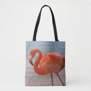 Tote Bag Plages tropicales   Flamant rose des Caraïbes, Aru