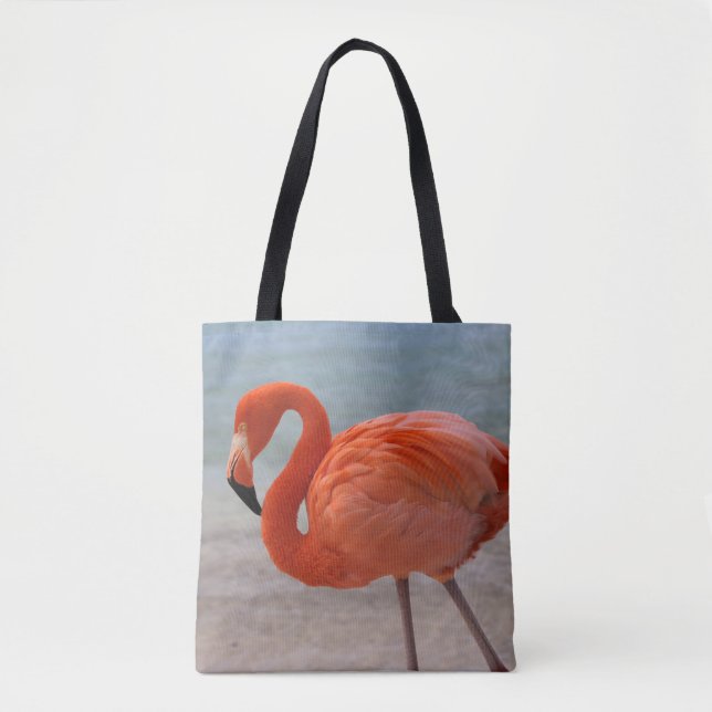 Tote Bag Plages tropicales | Flamant rose des Caraïbes, Aru (Devant)
