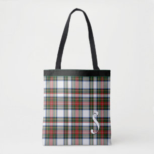Tote Bag Plaid classique Fourre-tout décoré d'un monogram