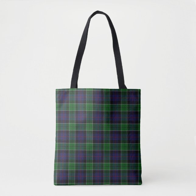 Tote Bag Plaid de tartan écossais de chasse de Leslie de (Devant)