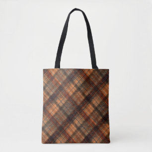 Tote Bag Plaid écossais écossais écossais écossais marron o