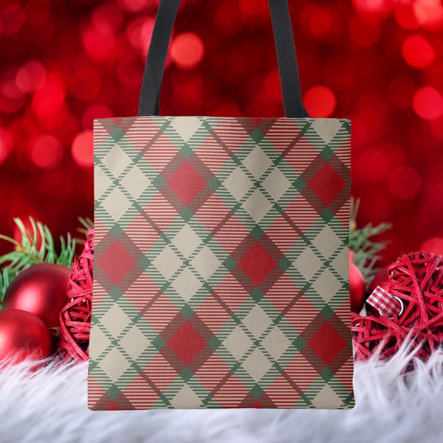 Tote Bag Plaid hivernal moderne tendance saisonnier (Créateur téléchargé)