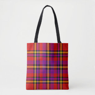 Tote Bag Plaid Red Tartan Swahili À damiers Motif-54813
