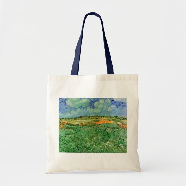 Tote Bag Plaine près d'Auvers de Vincent van Gogh (Devant)