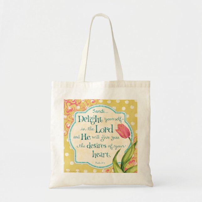 Tote Bag Plaisir dans le seigneur - personnalisé (Devant)