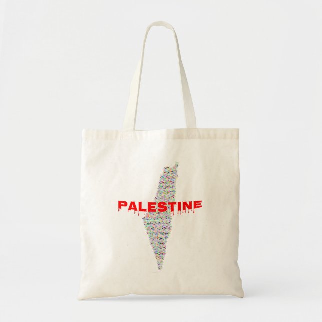 Tote Bag Plan de la Palestine du Canada | Palestine libre | (Devant)
