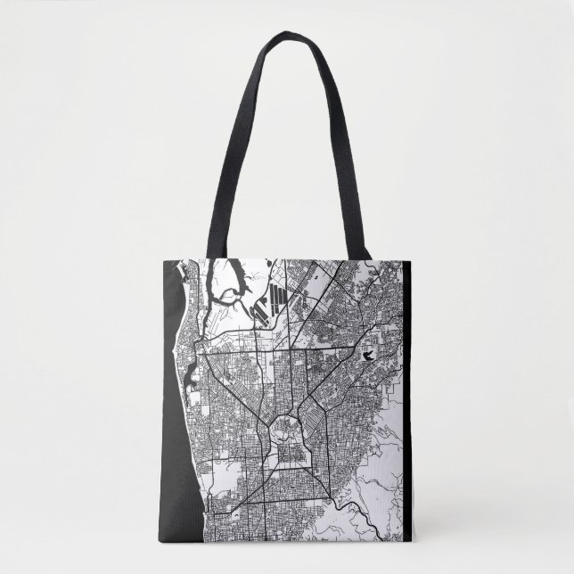 Tote Bag Plan de la ville d'Adélaïde Australie (Devant)