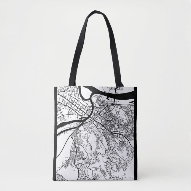 Tote Bag Plan de la ville de Belgrade Serbie (Devant)
