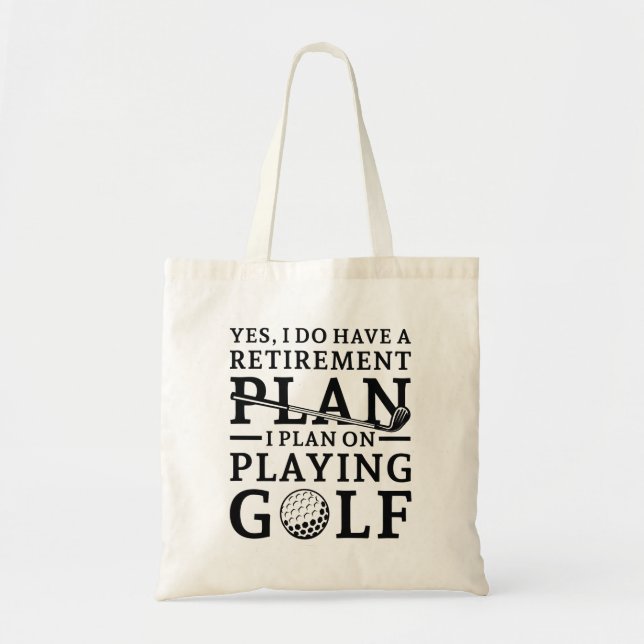 Tote Bag Plan de retraite Golf (Devant)