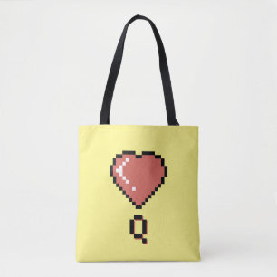 Tote Bag Plan noir de la reine du coeur