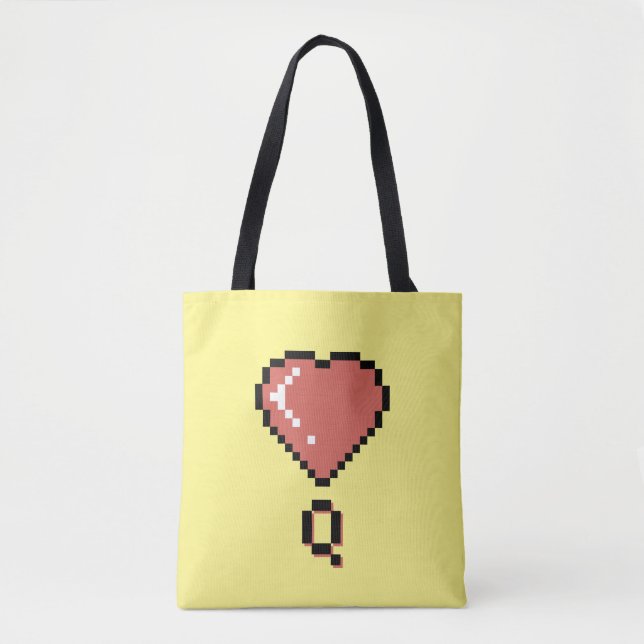 Tote Bag Plan noir de la reine du coeur (Devant)