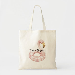 Tote Bag Planche de surf flottante Flamant Rose