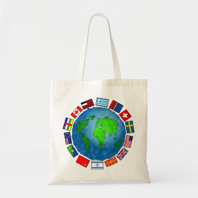 Tote Bag Planète de drapeau (Devant)