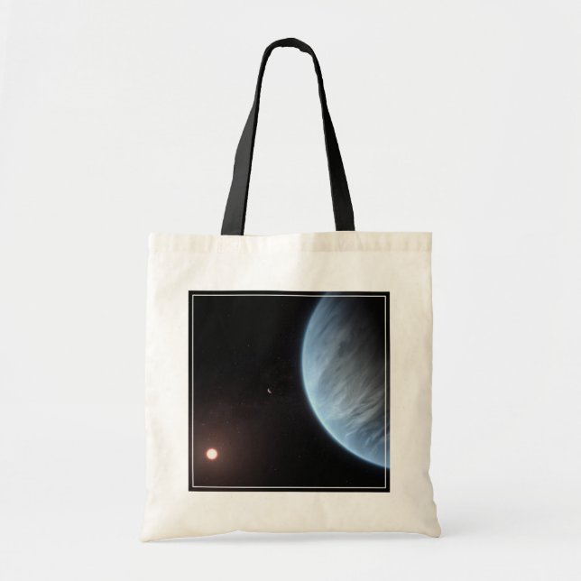 Tote Bag Planète K2-18b, Étoile Hôte Et Planète Accompagnan (Devant)