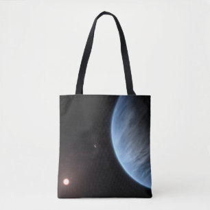 Tote Bag Planète K2-18b, Étoile Hôte Et Planète Accompagnan