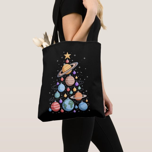 Tote Bag Planètes du système solaire arbre de Noël espace f (De près)