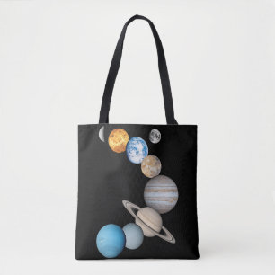 Tote Bag Planètes du système solaire (Couleur modifiable)
