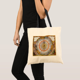 Tote Bag Planisphère céleste copernicien d'astronomie vinta