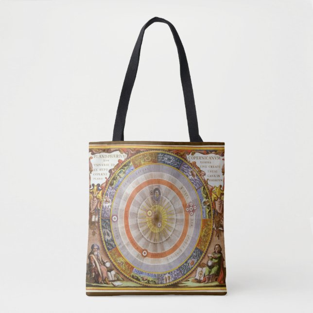 Tote Bag Planisphère céleste copernicien d'astronomie vinta (Devant)