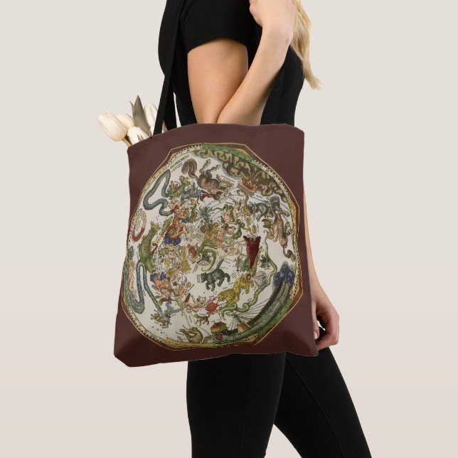 Tote Bag Planisphère céleste vintage par Peter Apian (De près)