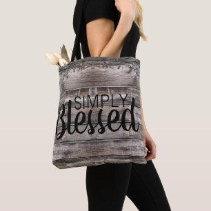Tote Bag PLANQUES patinées EN BOIS simplement bénis