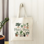 Tote Bag Plant Mom Fun & Cute Watercolor Potted Plants<br><div class="desc">Are you a girl who loves plants? Then you'll love our super cute and fun plant mom tote bag. Our design features our cute hand-drawn watercolor potted plants with cute faces on the plant pots. "Plant Mom" is designed in a fun hand-drawn font. Different potted plants are arranged around the...</div>