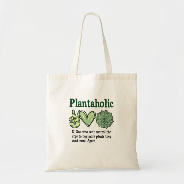 Tote Bag Plantaholic Funny Plante (Devant)