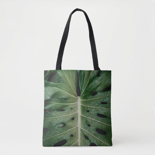 Tote Bag Plante de feuille verte (Devant)
