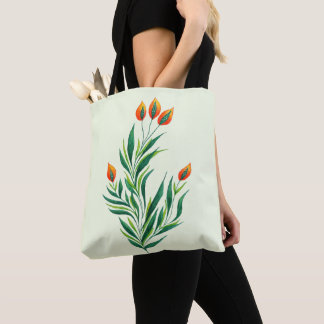 Tote Bag Plante de printemps de l'art botanique Abstrait