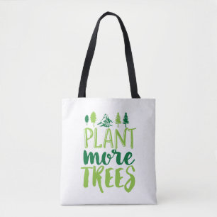 Tote Bag Plante Plus d'arbres Citation de Jour des terres i