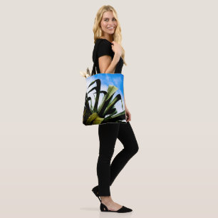 Tote Bag Plante vert en aloe avec ciel bleu clair