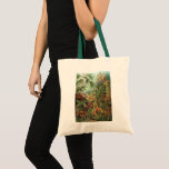 Tote Bag Plantes de mousse vintage par Ernst Haeckel, Musci<br><div class="desc">Illustration vintage de la nature, design botanique par Ernst Haeckel. Une variété de mousses colorées, d'herbes et d'autres plantes tropicales exotiques dans une jungle de forêt tropicale.</div>