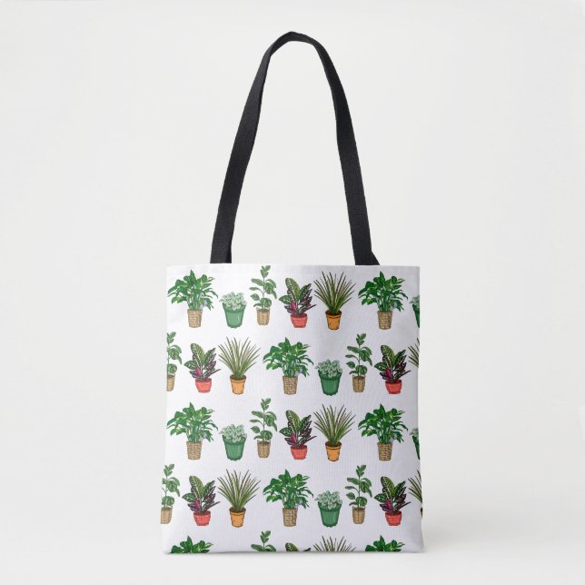 Tote Bag Plantes domestiques à main (Devant)