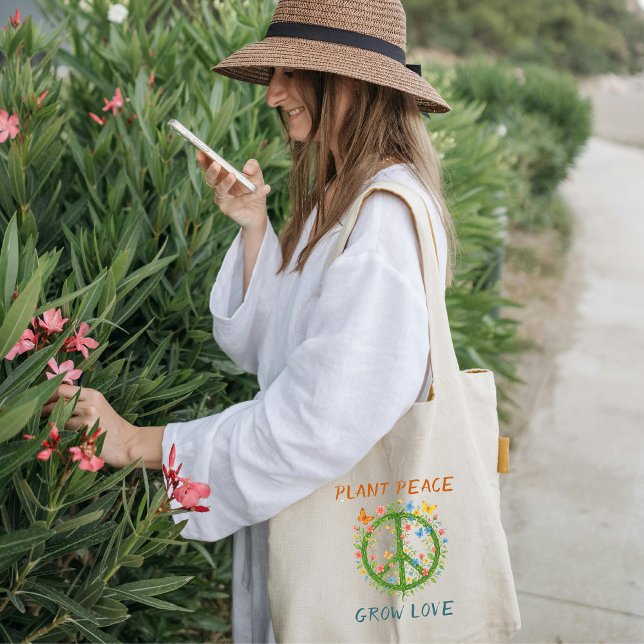 Tote Bag Plantez la paix (Créateur téléchargé)