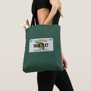 Tote Bag Plaque de licence Florida (personnalisable)
