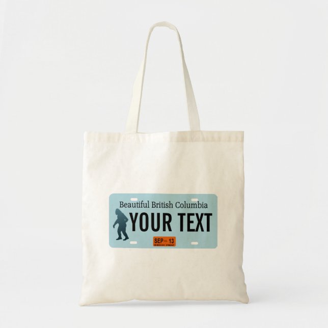 Tote Bag Plaque de licence Sasquatch de la Colombie-Britann (Devant)