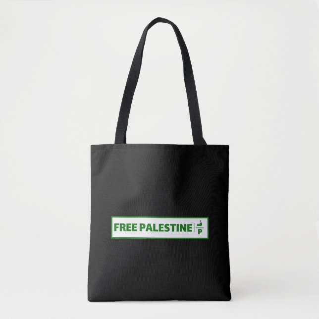 Tote Bag Plaque d'immatriculation de voiture Palestine - Fr (Devant)