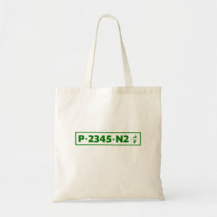 Tote Bag Plaque d'immatriculation de voiture Palestine - pa