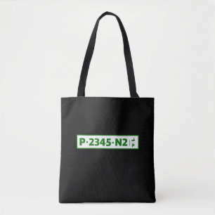 Tote Bag Plaque d'immatriculation de voiture Palestine - pa