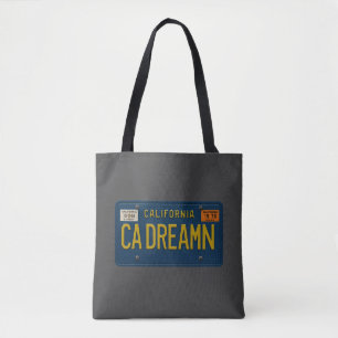 Tote Bag Plaque d'immatriculation Rétro 1969 California Dre