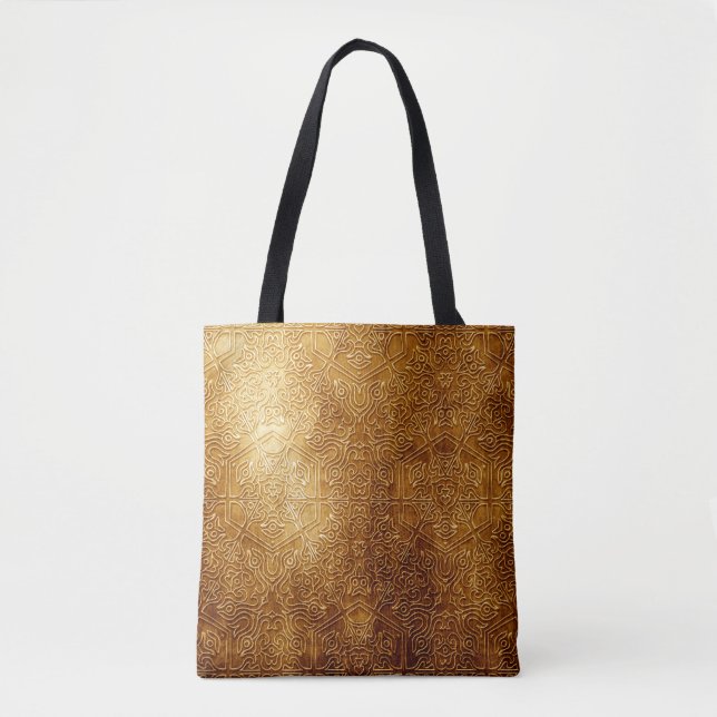 Tote Bag Plaque métallique ornée classique (Devant)