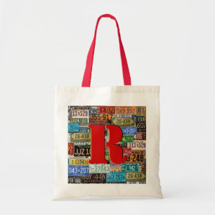 Tote Bag Plaques de licence vintages