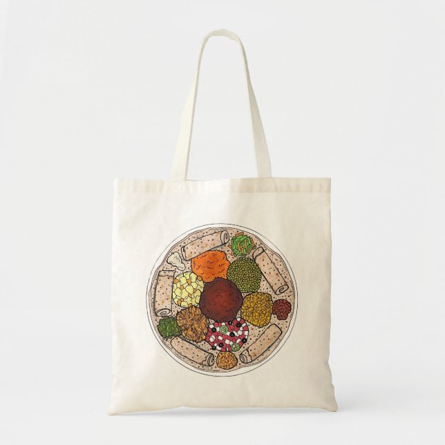 Tote Bag Plateau alimentaire éthiopien de Cuisine Injera Wa (Devant)