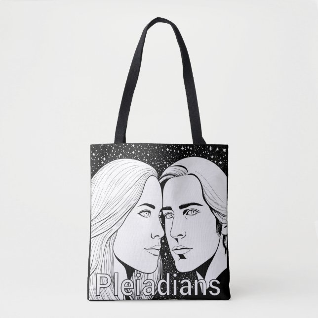 Tote Bag Pleiadiens Grand Extraterrestres Femme et Homme (Devant)